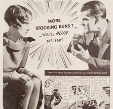 1934 Lux Women&#39;s Stockings Advertisement Fashion Ephemera NRA Member - $34.99