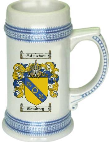 Combrey Coat of Arms Stein / Family Crest Tankard Mug - $21.99