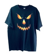 Halloween T Shirt Jack O Lantern Pumpkin XL Black NEW Custom Orders Poss... - £10.95 GBP