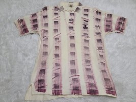 VTG Caesars Exclusively Abstract AOP Polo M Shirt Made in USA Distressed... - £9.73 GBP