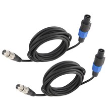 Pack Of 2 10 Feet Speakon To Xlr Cables - 2Pcs 10Ft. Audio Jack Speak-On... - £33.17 GBP