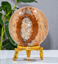 Marrón ARAGONITA Cristal Esfera Curación Piedra Metafísica Decoración... - $121.67