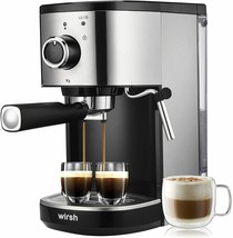 Wirsh Espresso Machine, 15 Bar Espresso Maker with Milk Frother for Espresso, La - £76.57 GBP