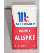 Vintage McCormick Whole Allspice Plastic Lidded Metal Storage Tin Can Jar - €7,73 EUR