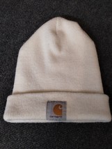 Carharrt Beanie Adult One Size Fits All White Acrylic Knit Outdoor Cap H... - £14.78 GBP