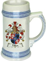 Tillen Coat of Arms Stein / Family Crest Tankard Mug - £17.51 GBP