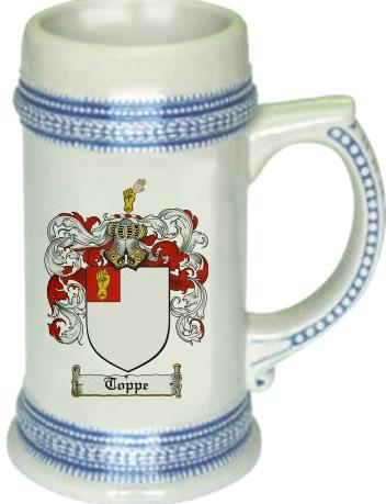 Toppe Coat of Arms Stein / Family Crest Tankard Mug