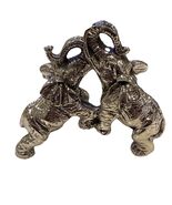 Two Elephants Sterling Silver 925 Statue Figurine Paperweight Miniature 119g - $2,803.87 MXN