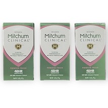 Mitchum Women Clinical Anti-Perspirant &amp; Deodorant Solid Powder Fresh Lot Of 3 - £46.59 GBP