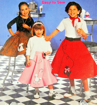 Simplicity Sewing Pattern #5401 Child&#39;s Girls&#39; Poodle Skirts K5 7-14 Costumes - £5.20 GBP
