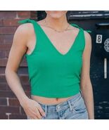 Le Lis Tie Shoulder V-Neck Tank Top Size L - $14.25
