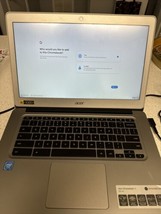 Acer Chromebook 14 CB3-431-C3W8 Includes Adapter Pre Owned USB DMG Need NEW BATT - $32.67