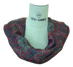 Coco + Carmen Reversible Calais Infinity Red Scarf #1520224B - £8.59 GBP
