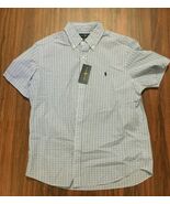 ralph lauren plaid short sleeve shirt size large nwt new - $48.51