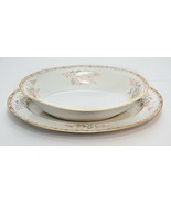 Set of 2 Vintage Glory China Porcelain Dish Serving Bowl,Plate Oval Flor... - £14.88 GBP