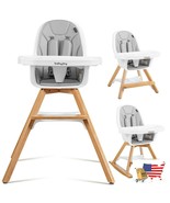 3-in-1 Convertible Wooden Child High Chair - £191.73 GBP