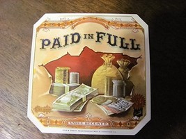 vintage 1920s PAID IN FULL cigar box label - $18.50