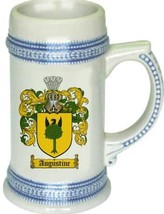 Augustine Coat of Arms Stein / Family Crest Tankard Mug - £17.53 GBP