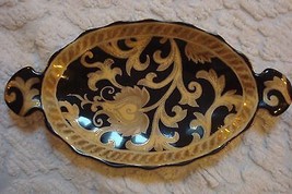 Chinese Trays gold and black double handled -4 pieces [80G] - £59.35 GBP