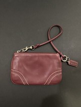 COACH Wristlet Red Patent Leather Logo Zipper Wallet Case - £14.69 GBP