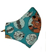 FACE MASK WASHABLE COTTON REUSABLE REVERSIBLE SCOOBY-DOO PRINT ADULT/ BI... - $5.37 CAD