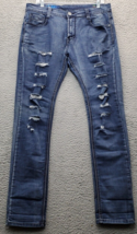 CP Denim Division Jeans Men&#39;s 34 Blue Pockets Flat Front Straight Leg Di... - $23.05