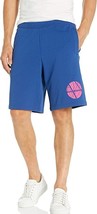 AX Armani Exchange Mens Fleece Circle Neon Logo Jogger Shorts in Blue-Size Large - £29.40 GBP