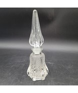 Vintage Pressed Glass Melon Ribbed Hobnail 7&quot; Tall Perfume Bottle w/Stopper - $226.41 MXN