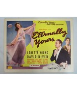 Eternally Yours 1939 11x14 #1 Lobby Title Card David Niven Loretta Young - £96.19 GBP