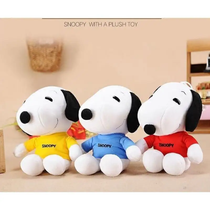 3pcs Snoopy Plush Doll Kawaii Cartoon Plush Toys School Bag Accessories Girls - £23.60 GBP
