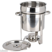 New Deluxe 7 qt. Soup Chafer / Marmite Stainless Steel Chafing Dish w $1... - £74.43 GBP