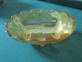 Carnival Glass depression Marigold candy bowl 1930s  [GL-3] - £19.46 GBP