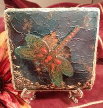 Gothic Dragonfly Unique Ceramic Tile Wall Hangings Small Spaces Display ... - $8.95