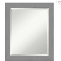 Amanti Art Brushed Nickel Framed Bathroom Vanity Mirror, Size 40x30 - £167.22 GBP