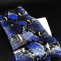 Real Snake Skin Leather Hide  Snakeskin Reticulated Python Print Blue - $386.37 MXN+