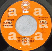 Johnny Rivers - Outside Help, Vinyl, 45rpm, 1976, Near Mint condition - £3.96 GBP
