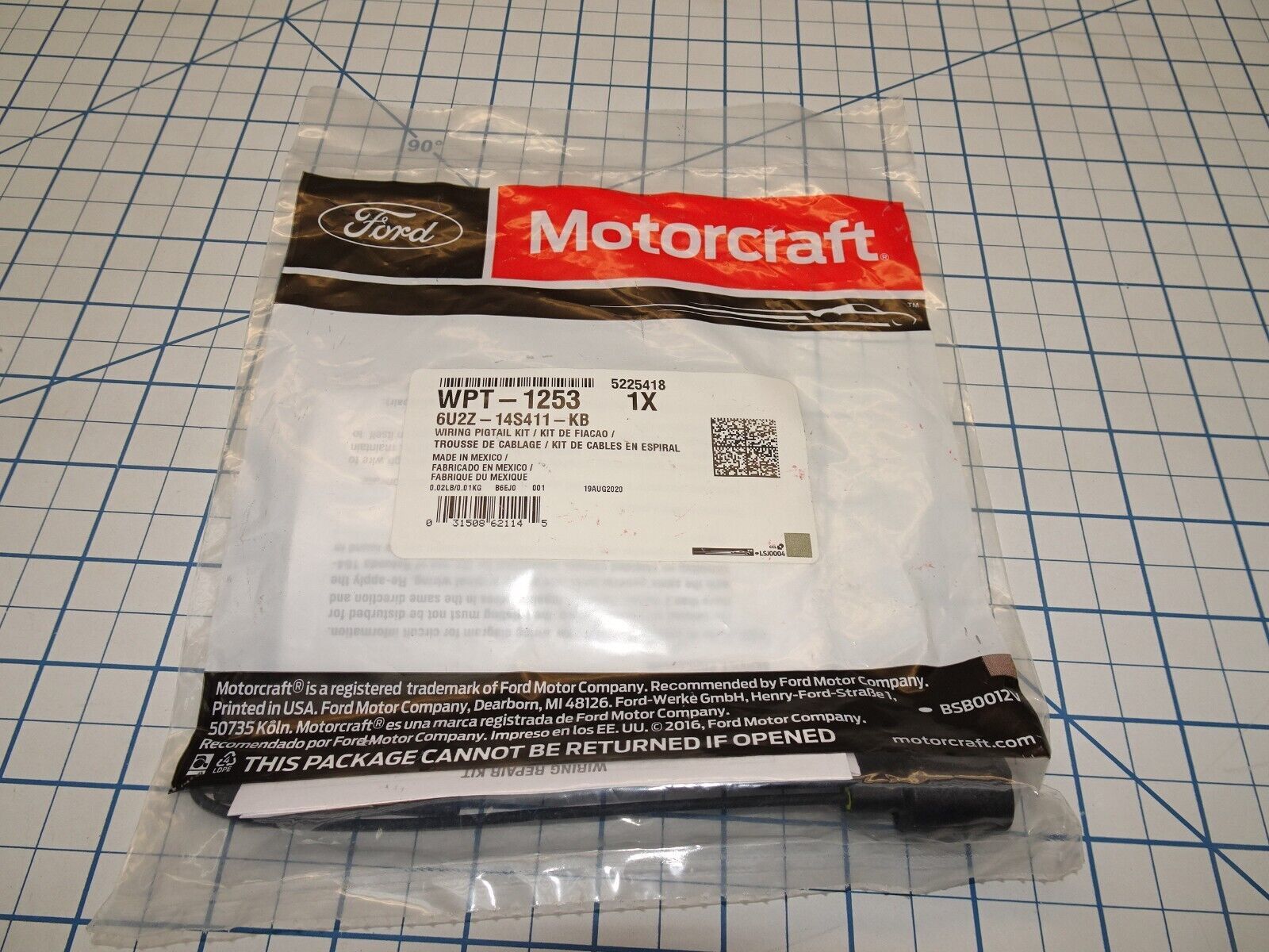 Ford 6U2Z-14S411-KB Wiring Harness Pigtail Connector WPT-1253 Sealed Bag... - $15.46