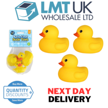 3 x Bright Yellow Rubber Ducks Bath Time Fun Toy 3 Pack ⭐⭐⭐⭐⭐ - £1.53 GBP