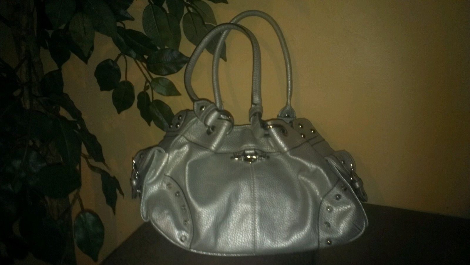 GREAT Kathy Van Zeeland- Hand Bag SILVER Color Purse - EXCELLENT Condition - $29.00