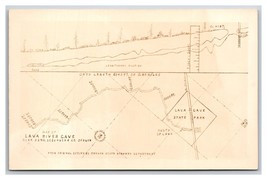 Rppc Lava River Cave Map Bend Oregon Or Unp Postcard Y16 - £7.78 GBP