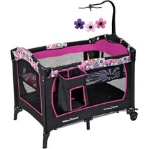 Baby Playard Pack Play Floral Playpen Bassinet Portable Crib Infant Sleeper - £109.78 GBP