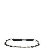 Dolce &amp; Gabbana Black Leather Silver Chain Bag Accessory Shoulder Strap ... - $1,261.99