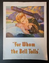 For Whom The Bell Tolls 1943 Paramount Pictures Cooper Bergman Playbill Program - $37.20