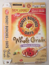 Empty POST Cereal Box HONEY BUNCHES OF OATS 2015 18 oz HONEY CRUNCH [G7C6f] - $6.38