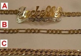 Personalized 14K gold overly any Name id Bracelet /GIFT/ name bracelet /a2 - £23.52 GBP