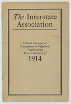 Interstate Association Averages Trapshooting 1914 tournaments book sporting  - £27.33 GBP