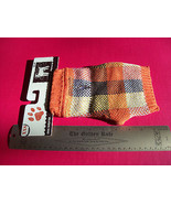 Pet Gift Dog Clothes XXS Orange Sweater Outfit Brown Plaid Cold Weather ... - €4,65 EUR