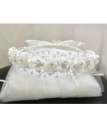 First Communion Bridal Pageant Flower Girl Tiara Crown White Veil Weddin... - $570.99 MXN