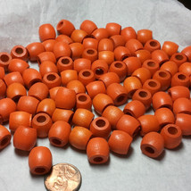 Wood Beads about 10 x 12 mm with Large Hole Lot of 100 - £1.87 GBP