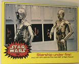 Vintage Star Wars Trading Card Yellow 1977 #188 Starship Under Fire - $2.48